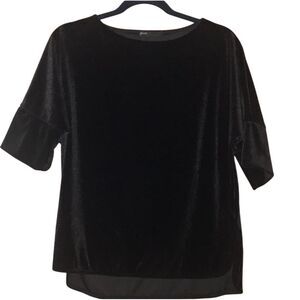 Gibson black and loose fitted velvet‎ shirt